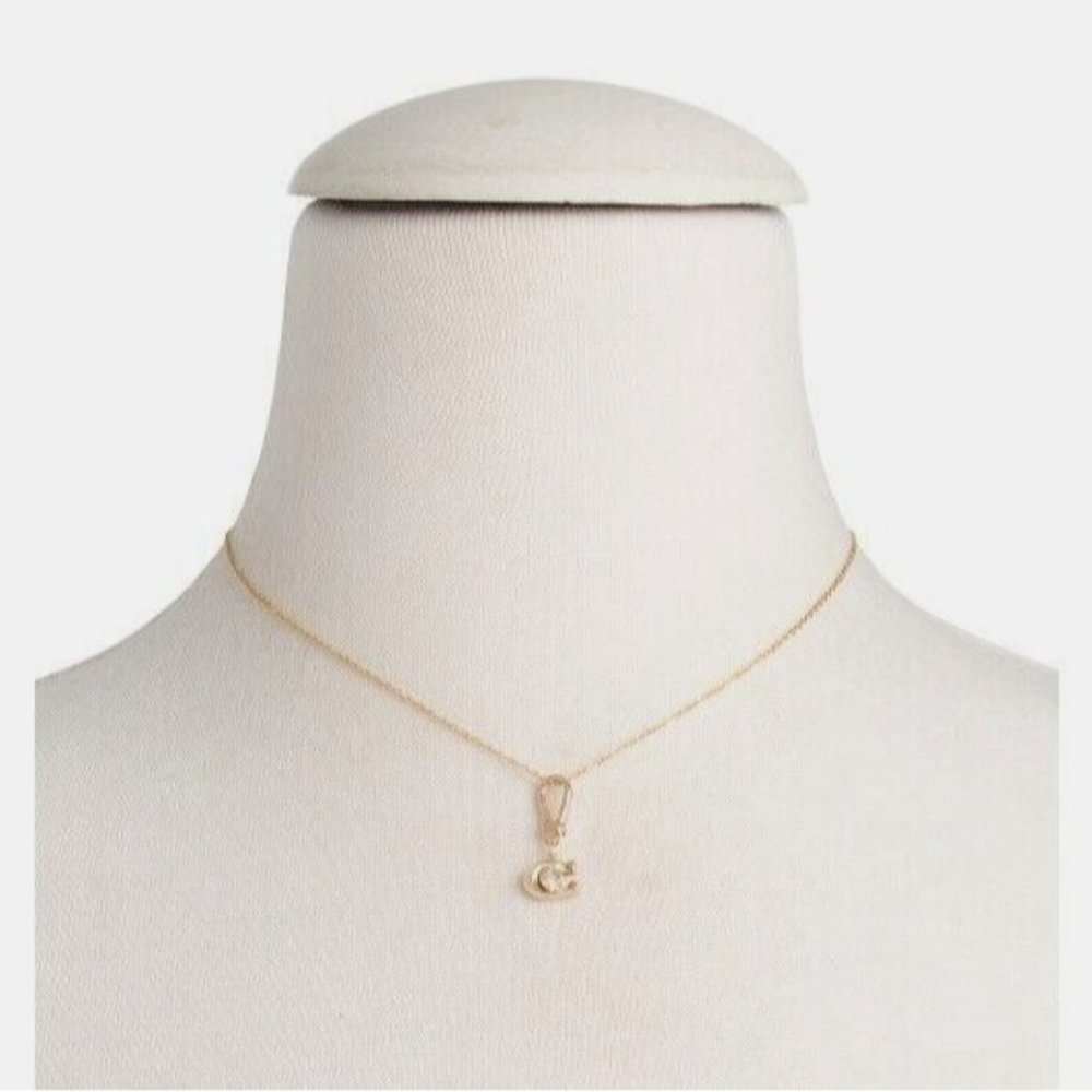COACH Collectible Signature C Stone Charm Swarovski Crystals Gold Tone - Picture 7 of 7